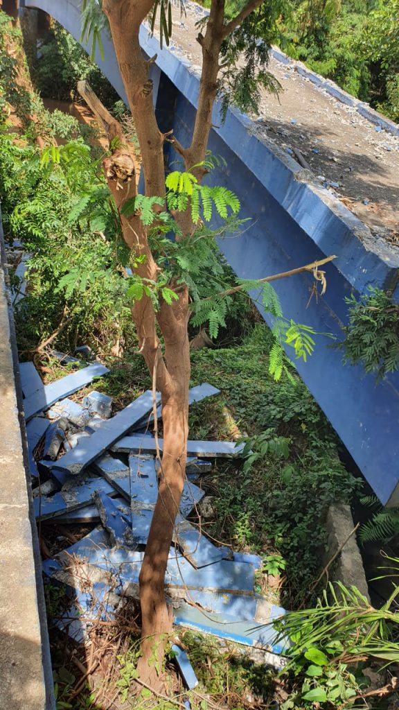 obras da nova ponte em Lindoia