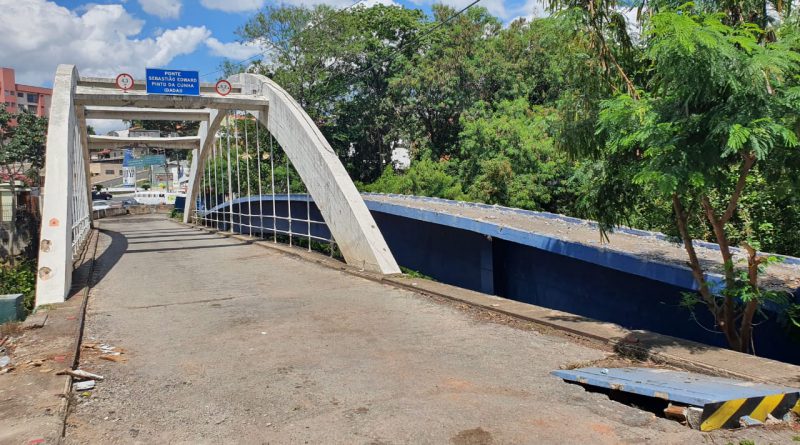 obras da nova ponte em Lindoia