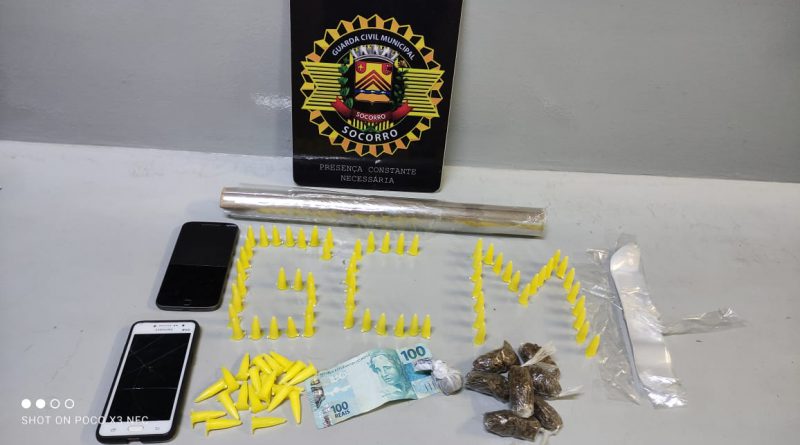 GCM de Socorro prende homem por tráfico de drogas