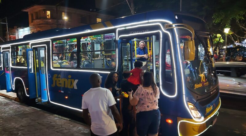 ônibus iluminado