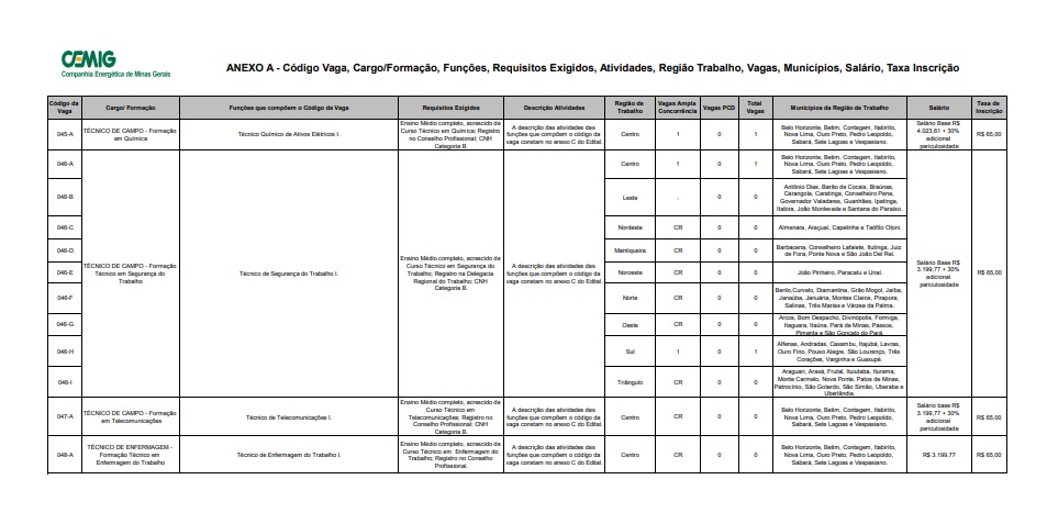 Cemig concurso 2