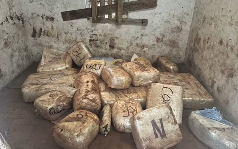 Drone auxilia polícia na apreensão de 300 kg de drogas em Serra Negra